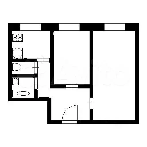 2-к. квартира, 50 м, 4/9 эт. - Фото 0