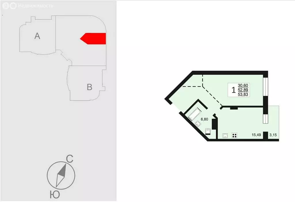 1-комнатная квартира: Владимир, улица Мира, 5А (53.83 м) - Фото 1