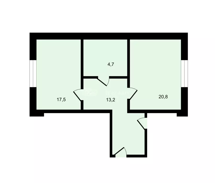 2-комнатная квартира: Воронеж, улица Ломоносова, 117 (58.6 м) - Фото 0