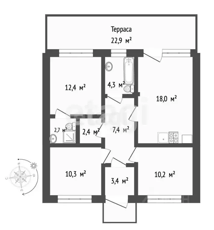 Дом в Калининградская область, Гурьевский муниципальный округ, пос. ... - Фото 1