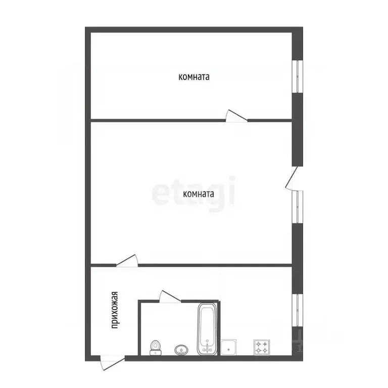 2-к кв. Красноярский край, Красноярск Волжская ул., 40 (38.2 м) - Фото 2