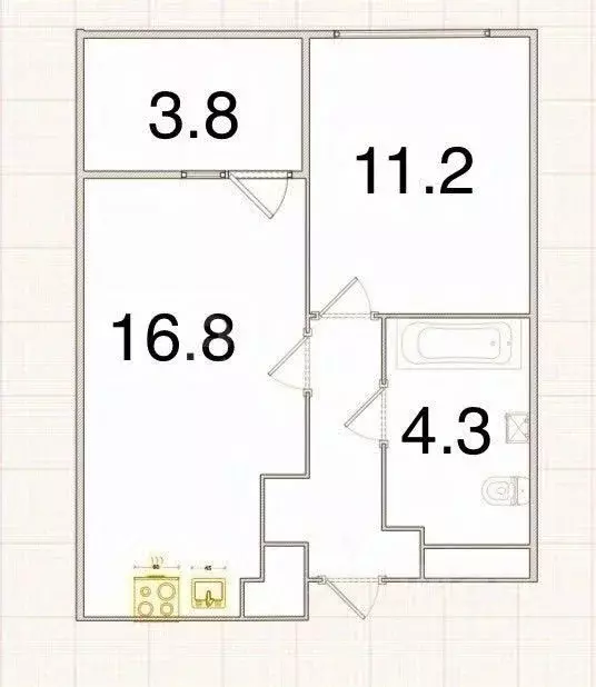 1-к кв. Санкт-Петербург Дальневосточный просп., 19к1 (35.9 м) - Фото 2