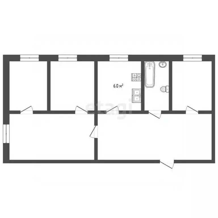 3-к кв. Ставропольский край, Пятигорск просп. Калинина (59.0 м) - Фото 2