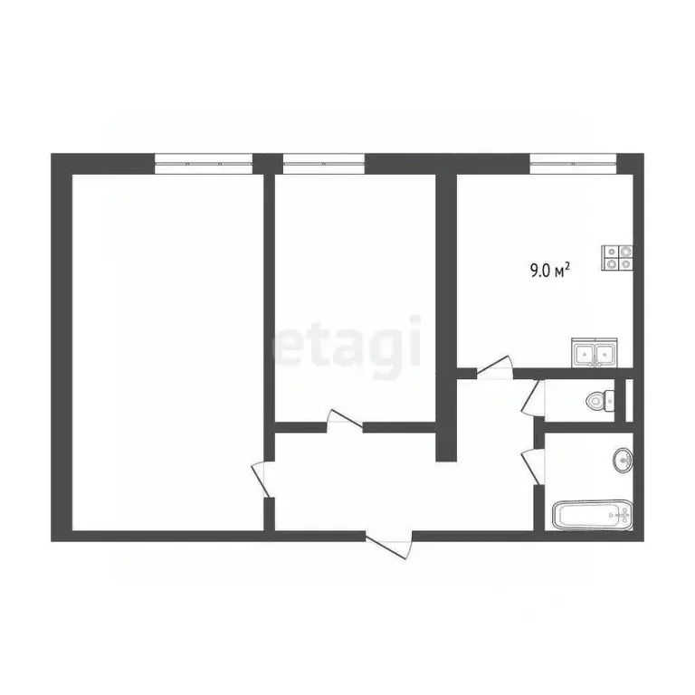 2-к кв. Москва Большая Пионерская ул., 28 (51.7 м) - Фото 1