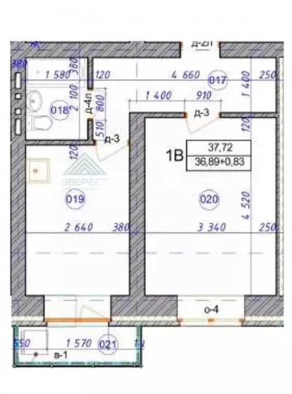 1-к кв. Хакасия, Черногорск ул. Генерала Тихонова, 37 (37.72 м) - Фото 1