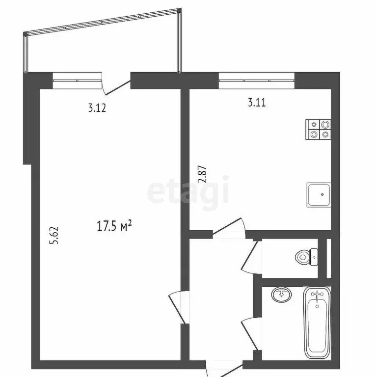 1-комнатная квартира: Тюмень, 6-й микрорайон, улица Валерии ... - Фото 1