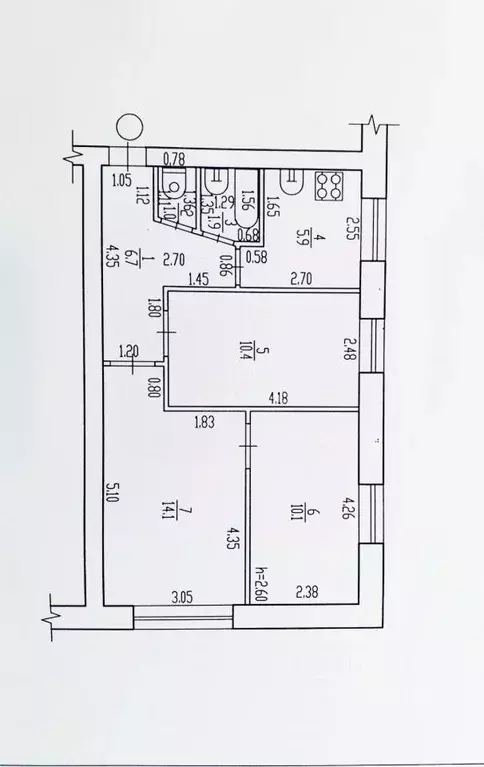 3-к кв. Брянская область, Брянск ул. Тельмана, 109А (50.1 м) - Фото 1