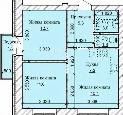 3-к кв. Алтайский край, Барнаул городской округ, Южный рп ул. Герцена, ... - Фото 0