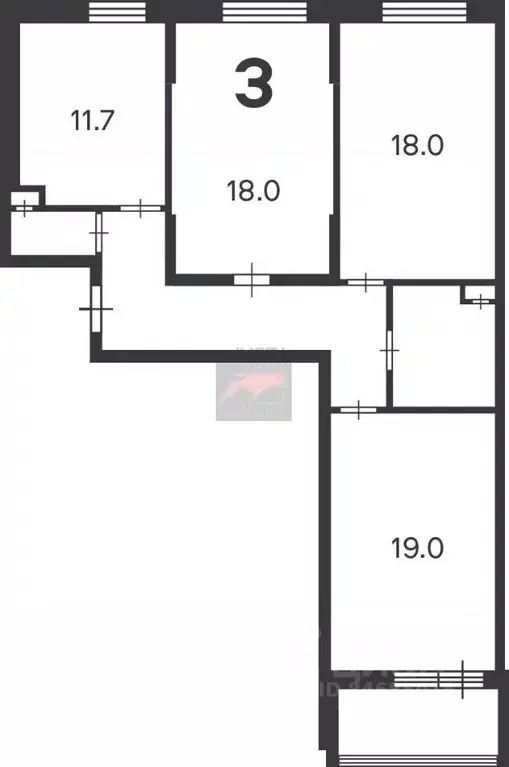 3-к кв. Москва Фестивальная ул., 15К2 (85.7 м) - Фото 2