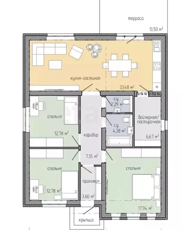 Дом в Тульская область, Тула городской округ, д. Хопилово, Восточный ... - Фото 2