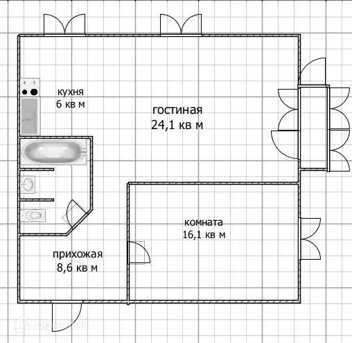 Продаётся 2-к квартира, 60.4 м - Фото 1