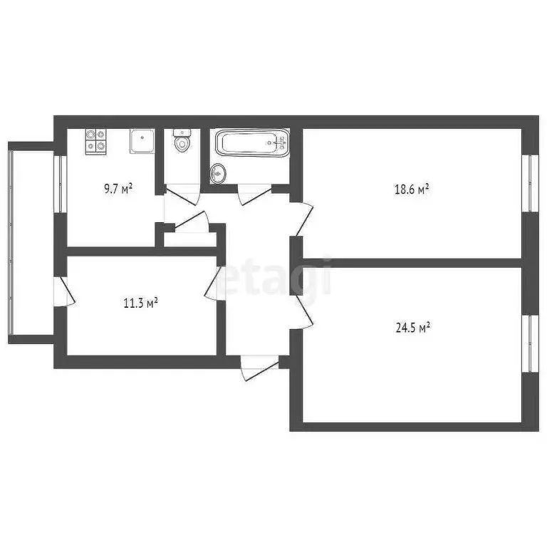 3-комнатная квартира: Севастополь, Большая Морская улица, 43 (78.5 м) - Фото 0