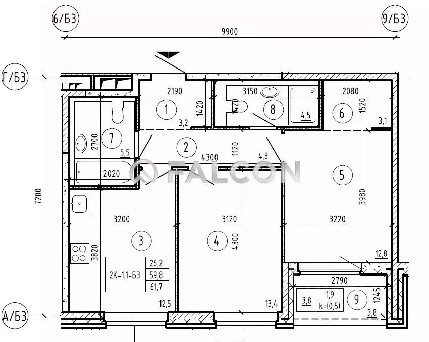 2-к кв. Москва просп. Лихачева, 22 (60.0 м) - Фото 0
