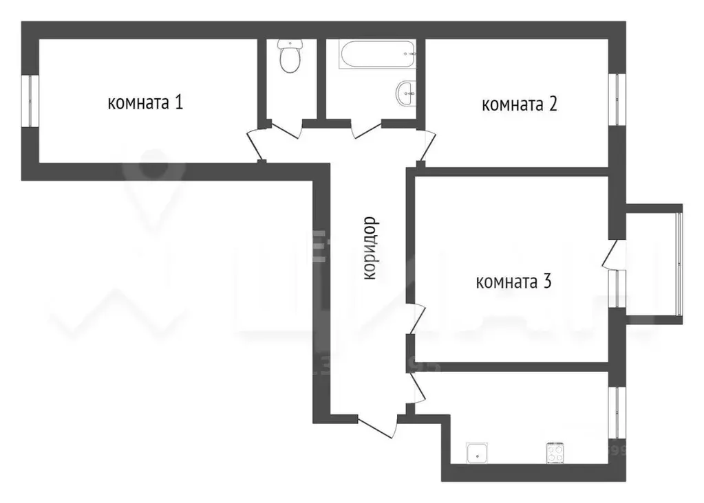 3-к кв. Архангельская область, Архангельск ул. В.И. Воронина, 25 (75.8 ... - Фото 1