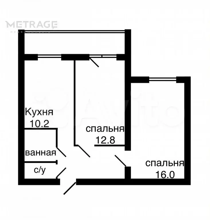 2-к. квартира, 51 м, 8/12 эт. - Фото 0