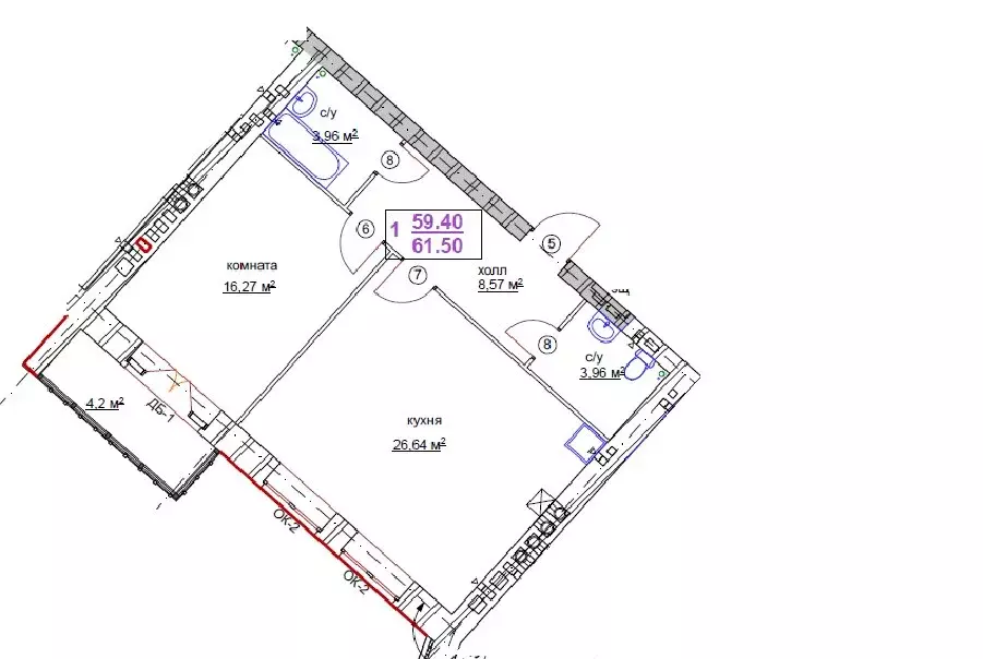 2-комнатная квартира: Ярославль, Ямская улица, 44А (61.5 м) - Фото 0