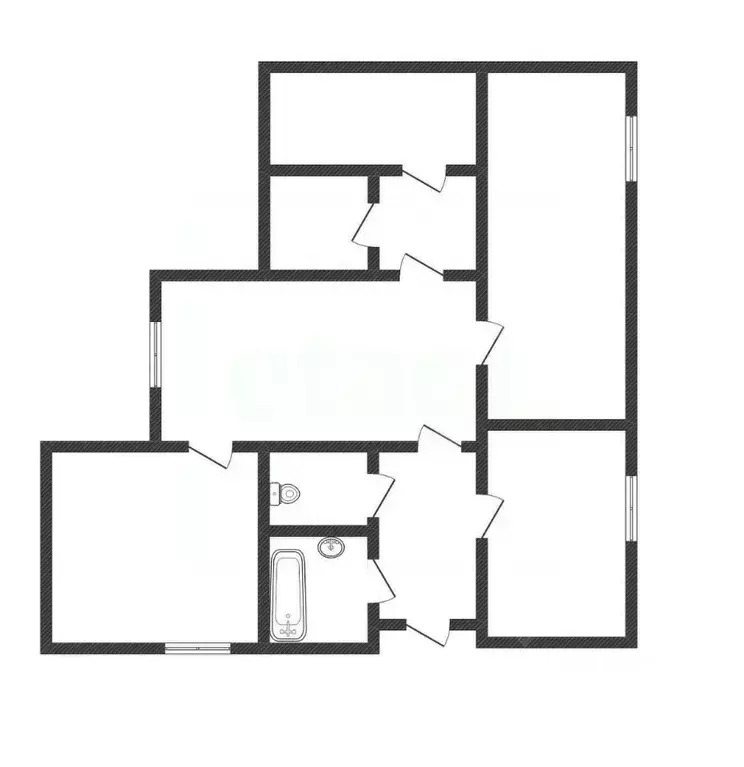 4-к кв. Белгородская область, Белгород ул. Губкина, 24к3 (76.1 м) - Фото 1
