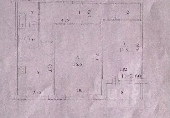 2-к кв. волгоградская область, волжский ул. мира, 153 (50.7 м) - Фото 1