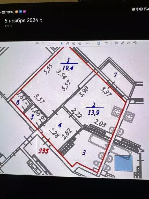 1-к кв. Свердловская область, Екатеринбург ул. Чкалова, 231 (51.4 м) - Фото 2