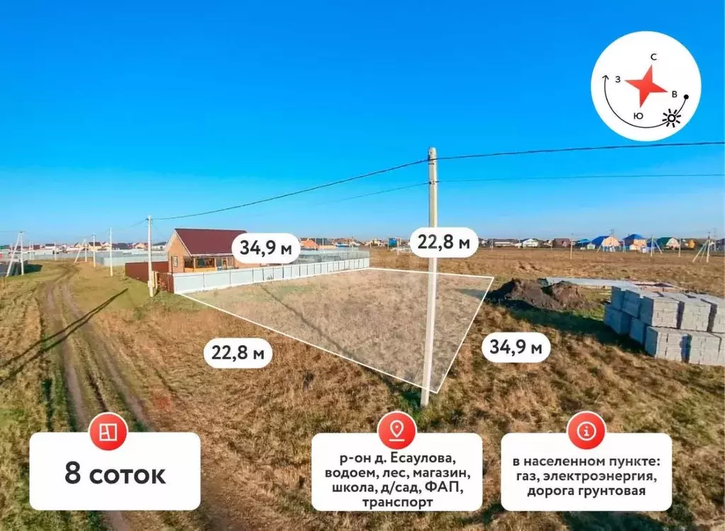 Участок в Тюменская область, Тюменский муниципальный округ, д. ... - Фото 1