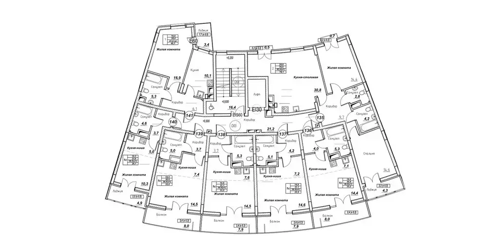 2-комнатная квартира: Калининград, проспект Калинина, 117к1 (79.1 м) - Фото 1