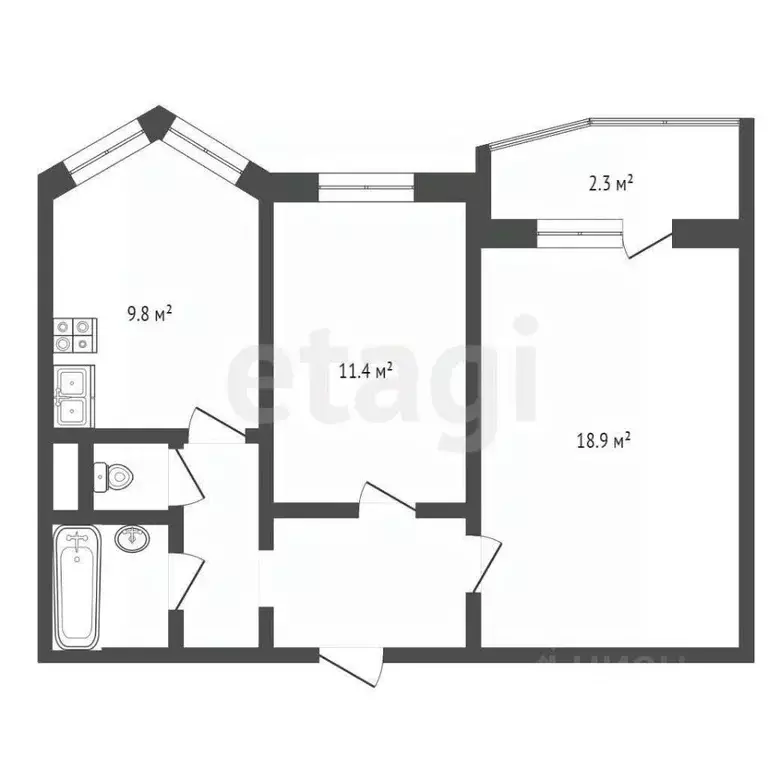 2-к кв. Москва Смольная ул., 51к2 (50.9 м) - Фото 2