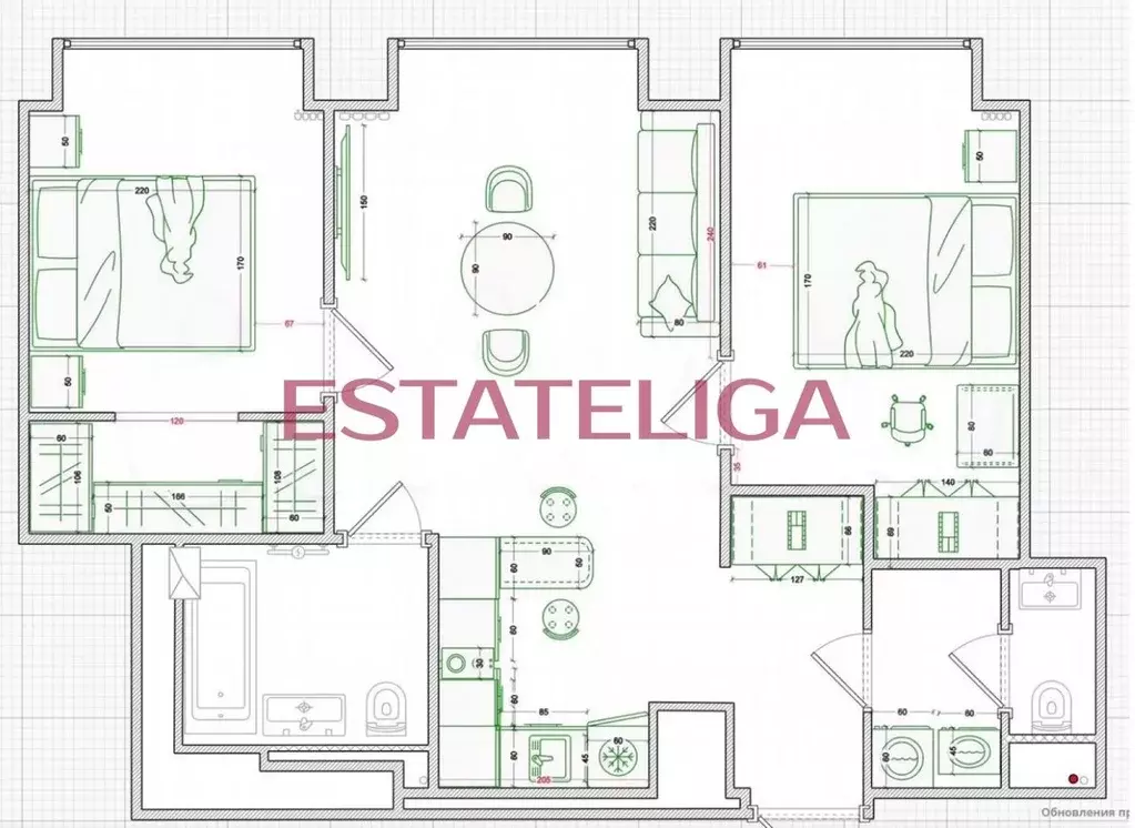 3-к кв. Москва Озерная ул., 1к1/1 (61.0 м) - Фото 1