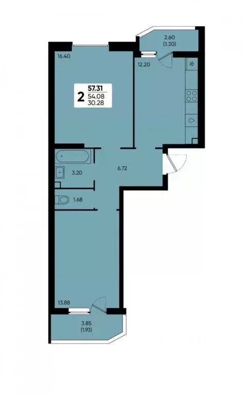 2-к кв. Краснодарский край, Краснодар Достояние мкр,  (57.0 м) - Фото 0