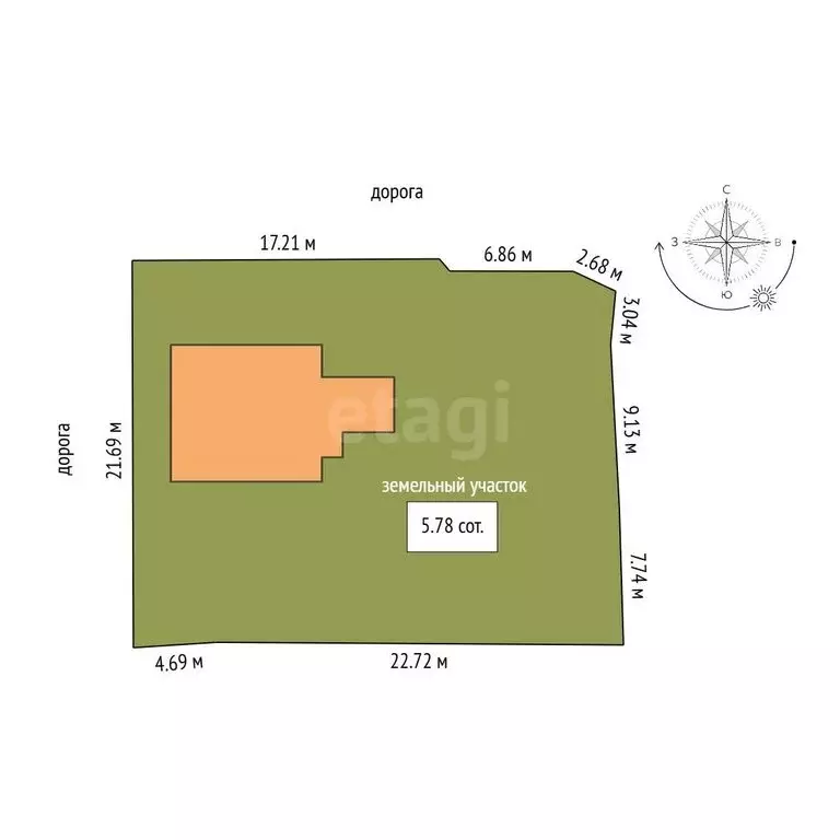 Дом в Омск, микрорайон Городок Нефтяников, Школьный переулок (60 м) - Фото 1