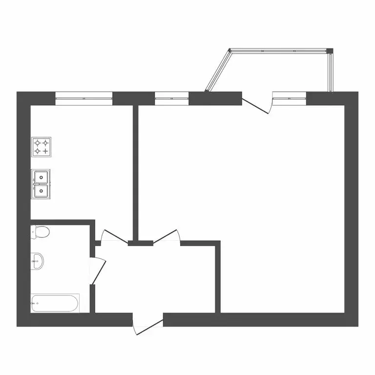 1-комнатная квартира: Тюмень, Шаимский проезд, 22 (34 м) - Фото 1