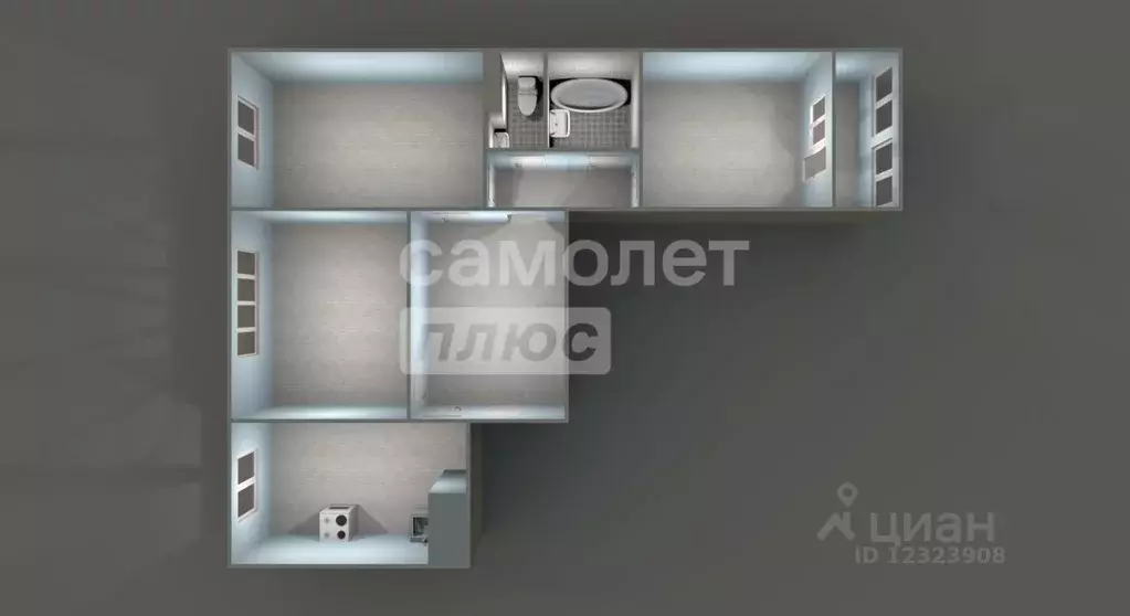 3-к кв. Московская область, Подольск Северная ул., 6 (64.5 м) - Фото 2