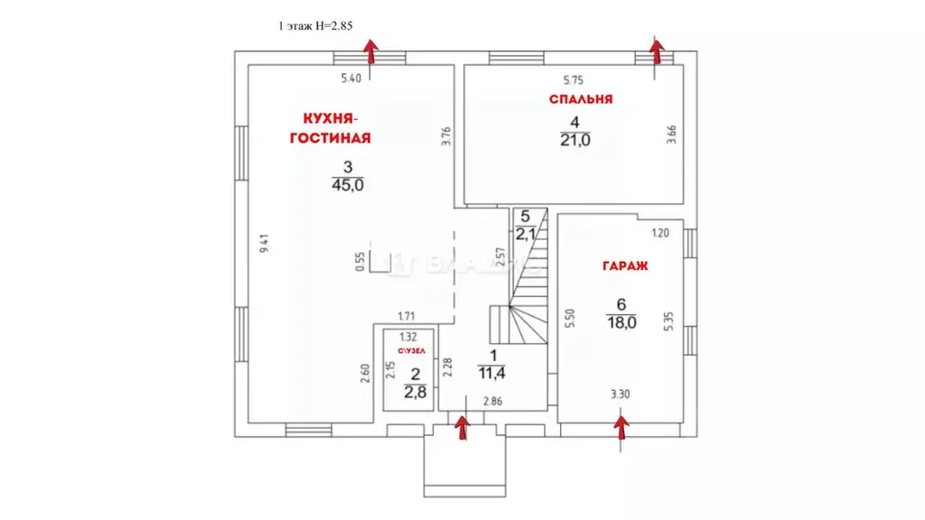 Дом в Калининградская область, Гурьевский муниципальный округ, пос. ... - Фото 2