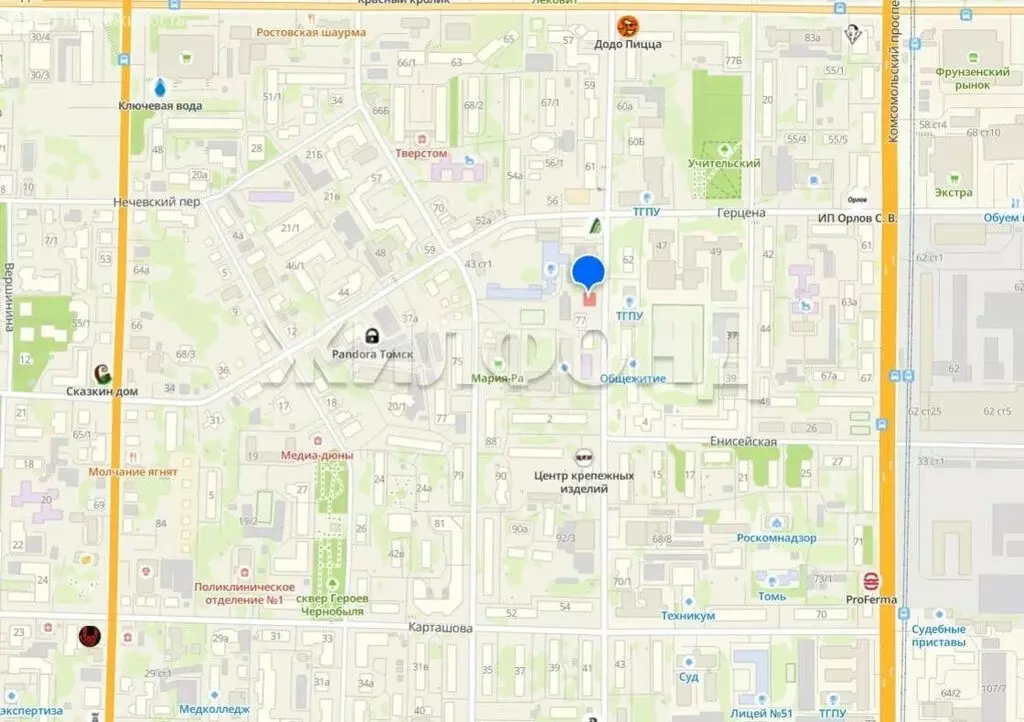 Участок в Томск, Киевская улица (16 м) - Фото 1