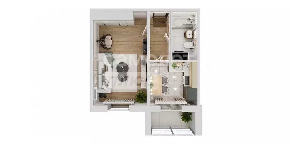 1-комнатная квартира: Челябинск, улица Маршала Чуйкова, 26А (40.56 м) - Фото 2