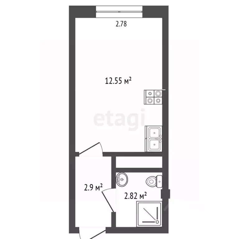 Комната Челябинская область, Миасс просп. Макеева, 17 (18.8 м) - Фото 2