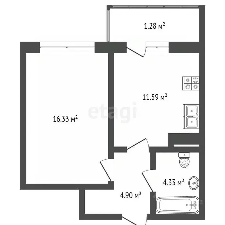 1-к кв. Санкт-Петербург ул. Среднерогатская, 13к1 (37.1 м) - Фото 1