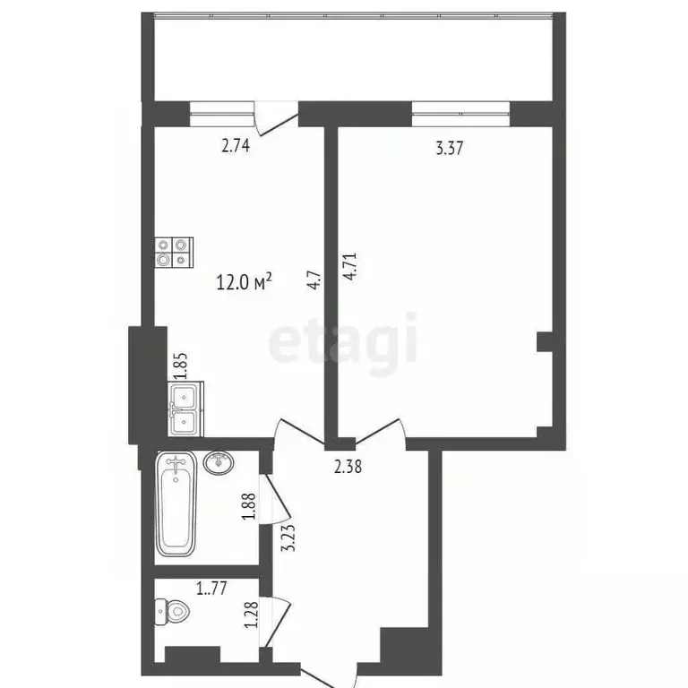 1-к кв. Мордовия, Саранск Севастопольская ул., 13 (41.0 м) - Фото 1