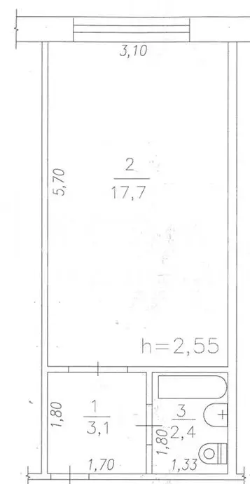 1-к кв. Кемеровская область, Ленинск-Кузнецкий Топкинская ул., 16 ... - Фото 2