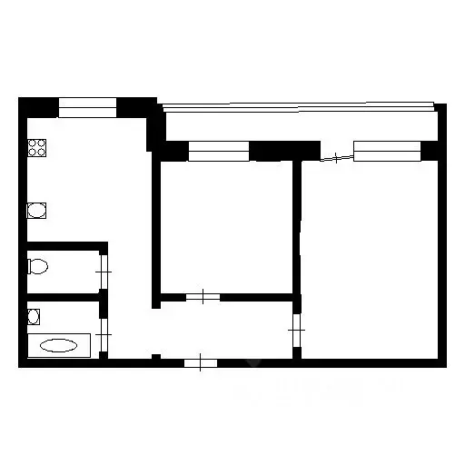 2-к кв. Нижегородская область, Нижний Новгород Южное ш., 53 (45.0 м) - Фото 1