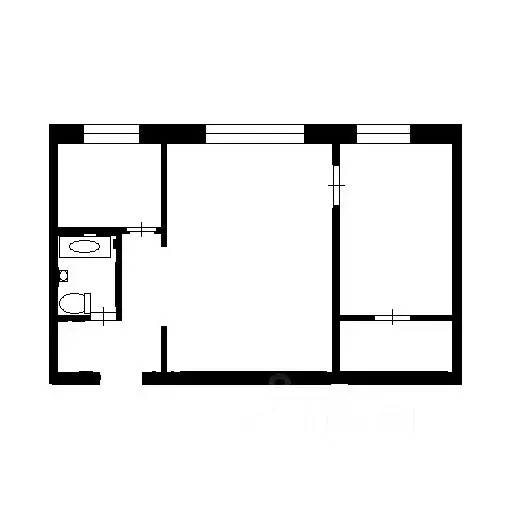 2-к кв. Татарстан, Казань ул. Хади Такташа, 85 (44.4 м) - Фото 1