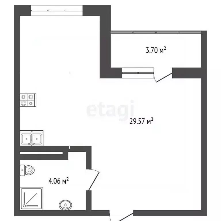 Студия Крым, Ялта муниципальный округ, Кореиз пгт ул. Родниковая (37.3 ... - Фото 2