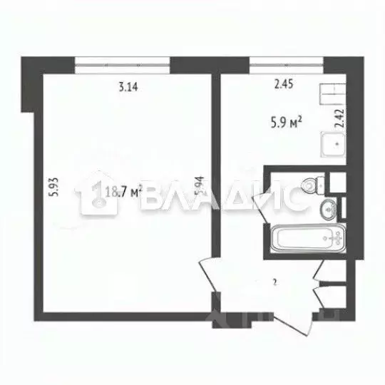 1-к кв. Москва ул. Кулакова, 5К2 (32.3 м) - Фото 2