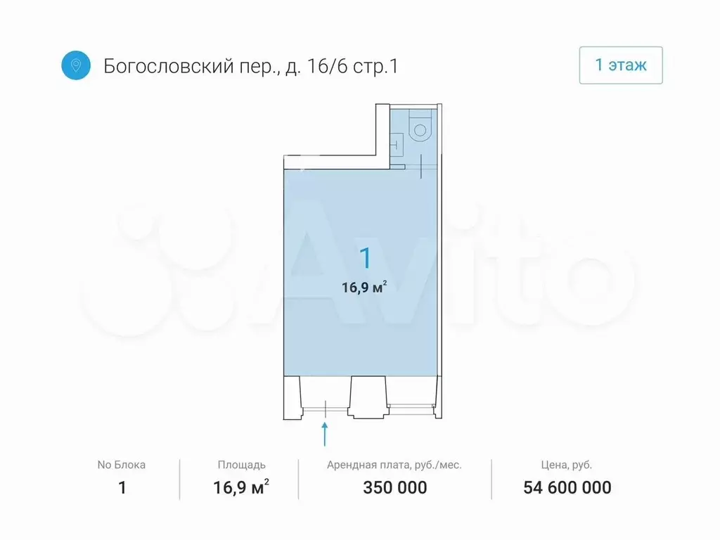 Продам торговое помещение, 16.9 м - Фото 0