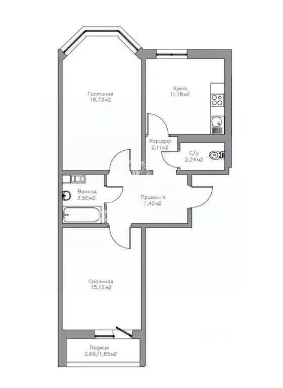 2-к кв. Оренбургская область, Оренбург просп. Победы, 149/3 (62.14 м) - Фото 2
