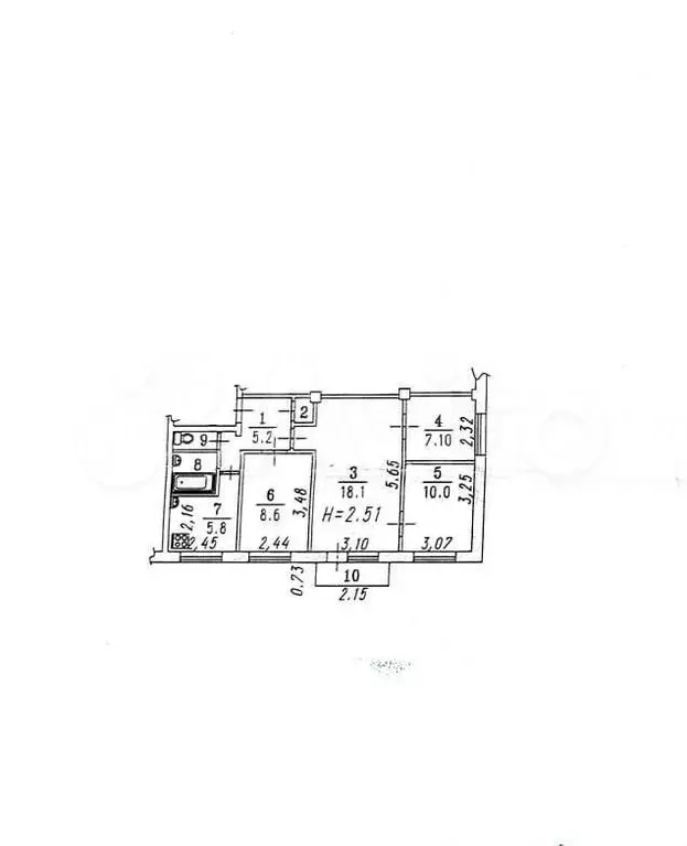 4-к. квартира, 60 м, 4/5 эт. - Фото 0