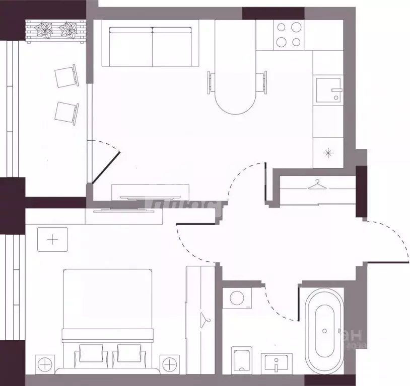 1-к кв. Свердловская область, Екатеринбург просп. Академика Сахарова, ... - Фото 2