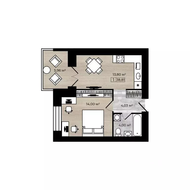 1-к кв. Ярославская область, Ярославль ул. Лескова, 19 (38.81 м) - Фото 0