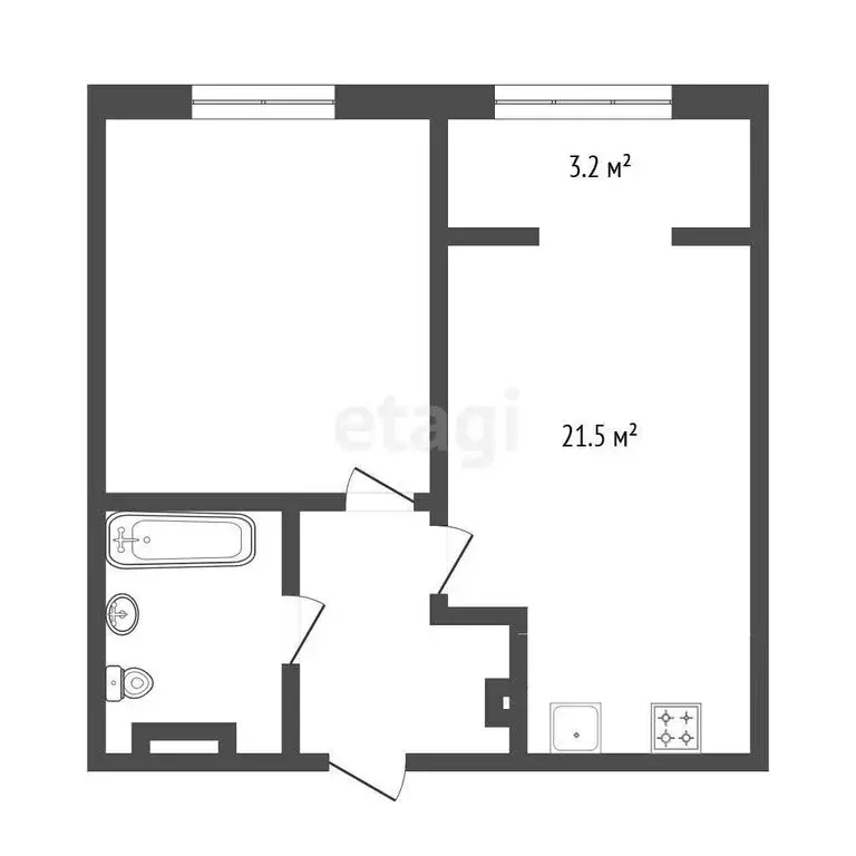 1-комнатная квартира: Тюмень, улица Газовиков, 73к3 (44.5 м) - Фото 0