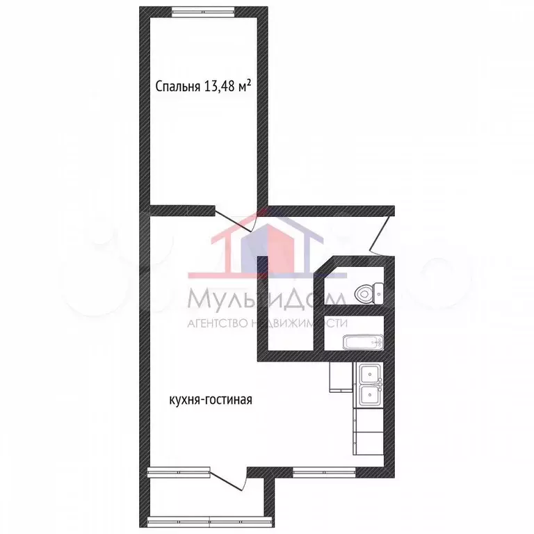 2-к. квартира, 50 м, 3/5 эт. - Фото 0