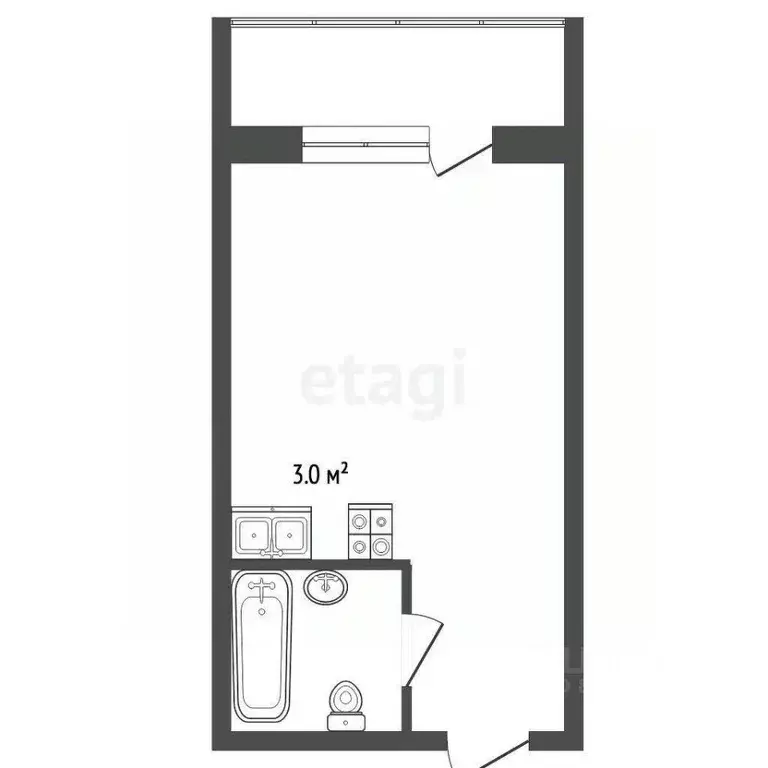Студия Ставропольский край, Ессентуки ул. Фридриха Энгельса (20.0 м) - Фото 1